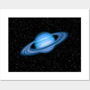 Light Blue Jupiter Planet Posters and Art